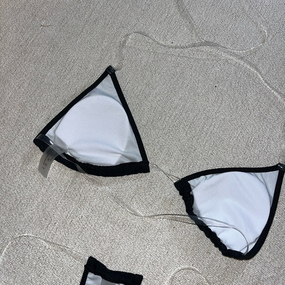 Clear Strap Triangle Thong Bikini - Picture 10 of 10